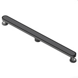 Fine Fixtures 36" Linear Shower Drain | Rounded Convertible Design | Matte Black - DRC36BL
