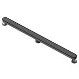 Fine Fixtures 42" Linear Shower Drain | Rounded Convertible Design | Matte Black - DRC42BL