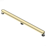 Fine Fixtures 42" Linear Shower Drain | Rounded Convertible Design | Satin Brass - DRC42SB