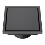 Fine Fixtures 6" Square Shower Drain | Convertible Design | Matte Black - DRA6BL