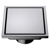 Fine Fixtures 6" Square Shower Drain | Convertible Design | Polished Chrome - DRA6PC