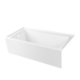 Fine Fixtures 60" x 30" x 15" Bathtub With Apron - Left Hand - BTA404-L