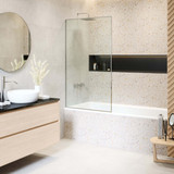 Fine Fixtures Full Frame Fixed Tub Panel - 30" x 58", Polished Chrome - SDF30PC