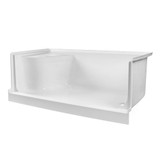 Fine Fixtures Acrylic Shower Base With Left Side Seat 60" x 32", White - SBS6032W-R