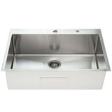 Fine Fixtures 33" x 22" x 10" - 18 Gauge Dual Mount Single Bowl Stainless Steel Kitchen Sink - S753S2