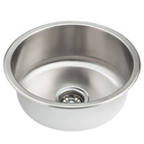 Fine Fixtures 17 3/4" x 17 3/4" x 7" - 18 Gauge Round Undermount Single Bowl Stainless Steel Kitchen Sink - S703