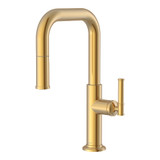Gerber Montclare Single Handle Pull-Down Angled Spout Prep Faucet 1.75gpm, Brushed Bronze - D150629BB