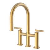 Gerber Montclare Two Handle Bridge Pull-Down Kitchen Faucet w/ SnapBack Retraction 1.75gpm, Brushed Bronze - D434529BB