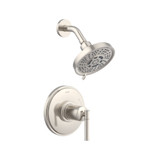 Gerber Montclare Single Handle Shower Faucet Trim Kit & Treysta Cartridge 1.75gpm, Brushed Nickel - D501529BNTC