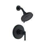 Gerber Montclare Single Handle Shower Faucet Trim Kit & Treysta Cartridge 1.75gpm, Satin Black - D501529BSTC