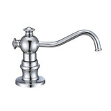 Whitehaus 5" Deck Mount Solid Brass Kitchen Soap And Lotion Dispenser, Polished Chrome