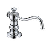 Whitehaus 5" Deck Mount Solid Brass Kitchen Soap And Lotion Dispenser, Polished Chrome