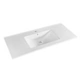 Fine Fixtures Elmont Wall Hung Vanity Cabinet With Sink 42" x 17", Sand Oak - EM42SO-VE4218W VE4218W