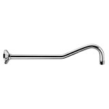 Whitehaus WHSA520-C 17" Showerhaus Long Hooked Solid Brass Shower Arm - Polished Chrome