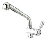 Whitehaus WH64566 Metrohaus Single Hole Kitchen Faucet With Pull-out Spray Head & Lever Handle - Chrome