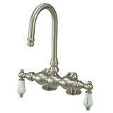 Kingston Brass Deck Mount Clawfoot Tub Filler Faucet - Satin Nickel CC95T8