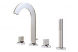 Aquabrass Cut 39518PC Two Handle Roman Tub Faucet With Handshower - Deck Mount - Chrome Aquabrass Cut 39518PC Two Handle Roman Tub Faucet With Handshower - Deck Mount - Chrome