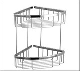 Aquabrass 2067PC Two Tier Triangle Shower / Tub Basket - Chrome