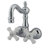 Kingston Brass 3-3/8" Wall Mount Clawfoot Tub Filler Faucet - Polished Chrome CC1080T1