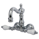 Kingston Brass 3-3/8" Wall Mount Clawfoot Tub Filler Faucet - Polished Chrome CC1076T1