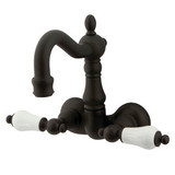 Kingston Brass 3-3/8" Wall Mount Clawfoot Tub Filler Faucet - Oil Rubbed Bronze CC1075T5