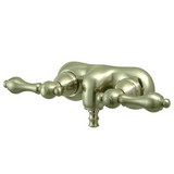 Kingston Brass 3-3/8" Wall Mount Clawfoot Tub Filler Faucet - Brushed Nickel CC41T8