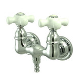 Kingston Brass 3-3/8" Wall Mount Clawfoot Tub Filler Faucet - Polished Chrome CC40T1