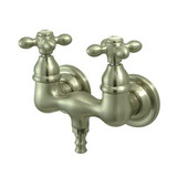 Kingston Brass 3-3/8" Wall Mount Clawfoot Tub Filler Faucet - Satin Nickel CC37T8