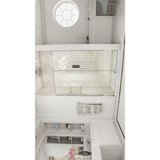 DreamLine UNIDOOR Frameless 56"-57" Adjustable Shower Door with Glass Shelves - Chrome Trim - SHDR-20567210S