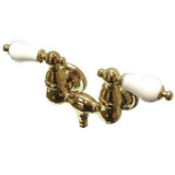 Kingston Brass 3-3/8" Wall Mount Clawfoot Tub Filler Faucet - Polished Brass CC35T2