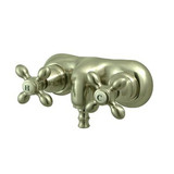 Kingston Brass 3-3/8" Wall Mount Clawfoot Tub Filler Faucet - Brushed Nickel CC47T8