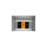 Amba Jeeves Model L Straight Electric Heated Towel Warmer - Brushed Stainless - 39 1/2" W x 27" H x 4 1/2" D - LSB