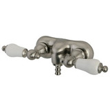 Kingston Brass 3-3/8" Wall Mount Clawfoot Tub Filler Faucet - Brushed Nickel CC45T8