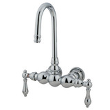 Kingston Brass 3-3/8" Wall Mount Clawfoot Tub Filler Faucet - Polished Chrome