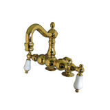 Kingston Brass 3-3/8" Deck Mount Clawfoot Tub Filler Faucet - Polished Brass CC1093T2