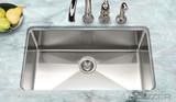 Hamat HYDRUS Undermount Gourmet Single Bowl 31" x 18" Kitchen Sink - Stainless Steel