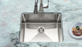 Hamat HYDRUS Undermount Single Bowl 23" x 18" Kitchen Sink - Stainless Steel