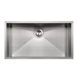 Hamat PRIZM Zero Radius Undermount 32" x 18" Large Single Bowl - Stainless Steel