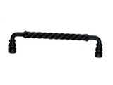 Top Knobs Twisted Bar 8" Center to Center Bar Pull, Patina Black - M674