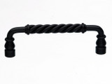 Top Knobs Twisted Bar 6" Center to Center Bar Pull, Patina Black - M671