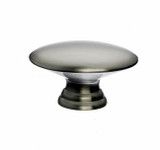 Top Knobs Flat Oval 3/4" Length Oval Knob, Brushed Satin Nickel - M379