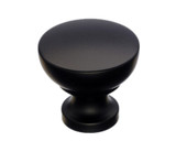 Top Knobs Bergen 1 1/4" Diameter Round Knob, Flat Black - M1120