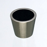 Top Knobs Black Crystal Center 1 1/16" Diameter Round Knob, Brushed Satin Nickel - TK129BSN