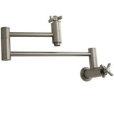 Kingston Brass Wall Mounted Pot Filler Faucet - Brushed Nickel - KS8108ZX