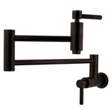 Kingston Brass Wall Mount Pot Filler Kitchen Faucet - Oil Rubbed Bronze - KS8105DL
