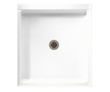 Swanstone 42 x 36 Veritek Alcove Shower Pan with Center Drain in White - FF04236MD.010