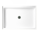 Swanstone 34 x 42 Alcove Shower Pan with Center Drain in White - SF03442MD.010