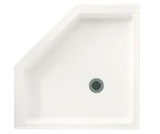 Swanstone SN00036MD.010 36 x 36  Corner Shower Pan with Center Drain in White