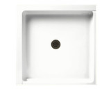 Swanstone 36 x 36 Corner Shower Pan with Center Drain in White - SD03636MD.010