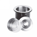 Opella Deep 3 1/2" Basket Strainer with Water Tight Lid - Polished Stainless - 90077.045